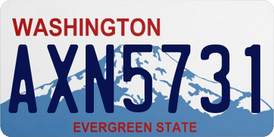 WA license plate AXN5731