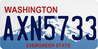 WA license plate AXN5733