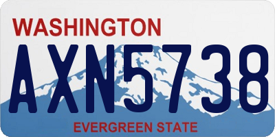 WA license plate AXN5738