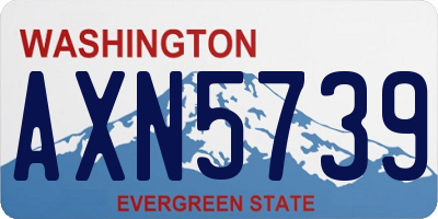 WA license plate AXN5739