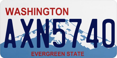 WA license plate AXN5740