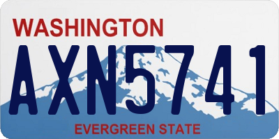WA license plate AXN5741