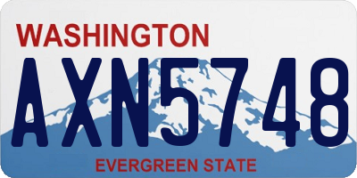 WA license plate AXN5748