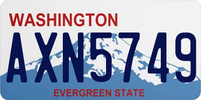 WA license plate AXN5749