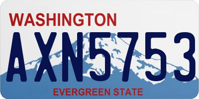 WA license plate AXN5753
