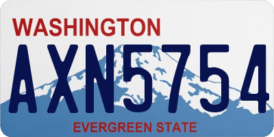 WA license plate AXN5754