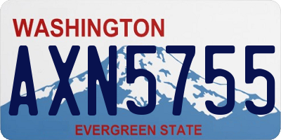 WA license plate AXN5755