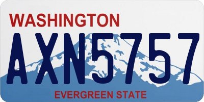 WA license plate AXN5757
