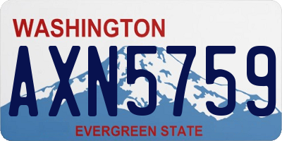 WA license plate AXN5759