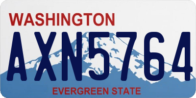 WA license plate AXN5764