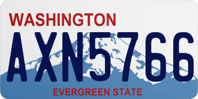 WA license plate AXN5766