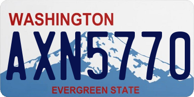 WA license plate AXN5770