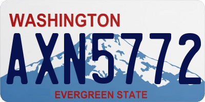 WA license plate AXN5772