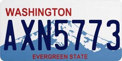 WA license plate AXN5773