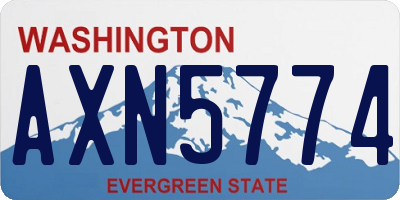 WA license plate AXN5774