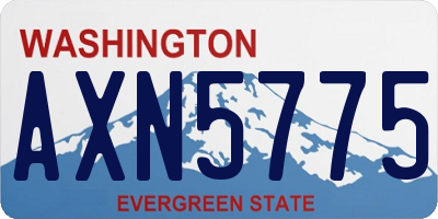 WA license plate AXN5775