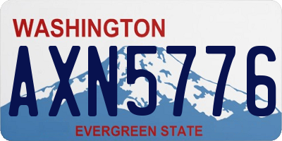 WA license plate AXN5776