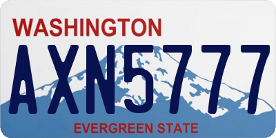 WA license plate AXN5777