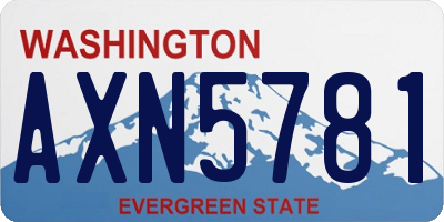 WA license plate AXN5781