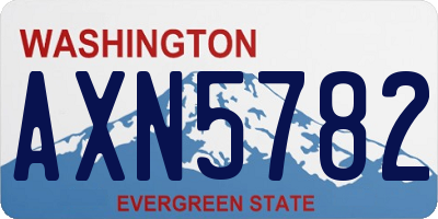 WA license plate AXN5782