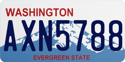 WA license plate AXN5788