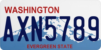 WA license plate AXN5789