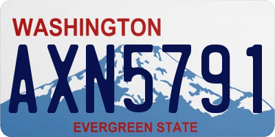 WA license plate AXN5791