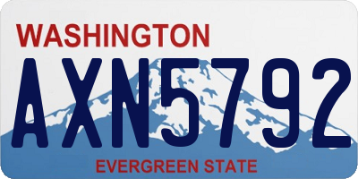 WA license plate AXN5792