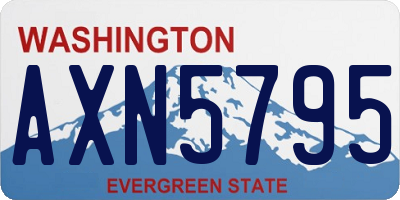 WA license plate AXN5795