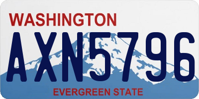 WA license plate AXN5796