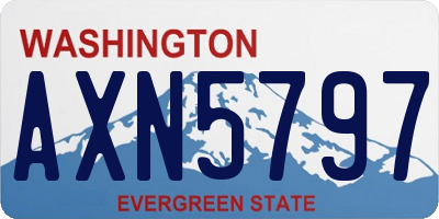 WA license plate AXN5797