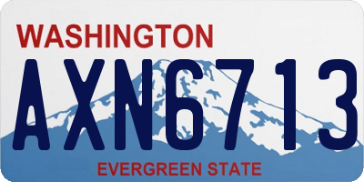 WA license plate AXN6713