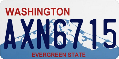 WA license plate AXN6715
