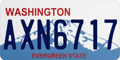 WA license plate AXN6717
