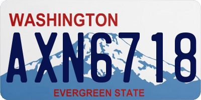 WA license plate AXN6718