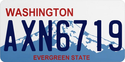 WA license plate AXN6719