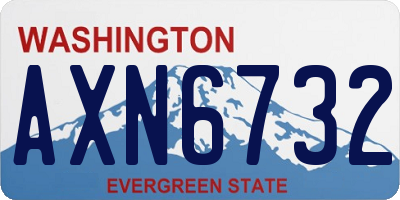 WA license plate AXN6732