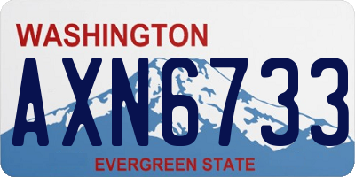 WA license plate AXN6733