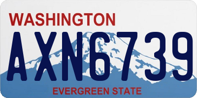 WA license plate AXN6739