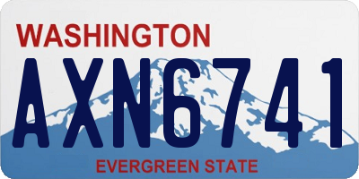 WA license plate AXN6741