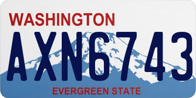 WA license plate AXN6743