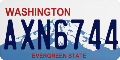 WA license plate AXN6744