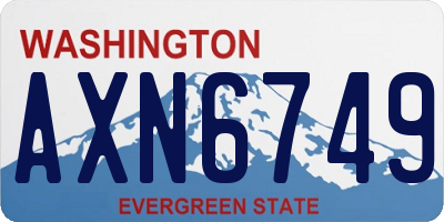 WA license plate AXN6749