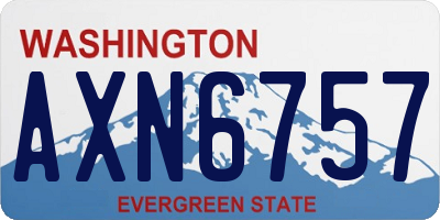 WA license plate AXN6757