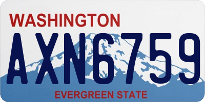 WA license plate AXN6759