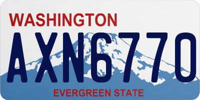 WA license plate AXN6770