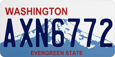 WA license plate AXN6772