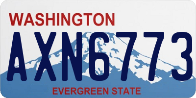 WA license plate AXN6773