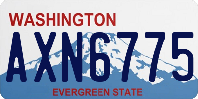 WA license plate AXN6775