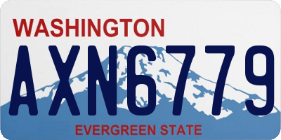 WA license plate AXN6779